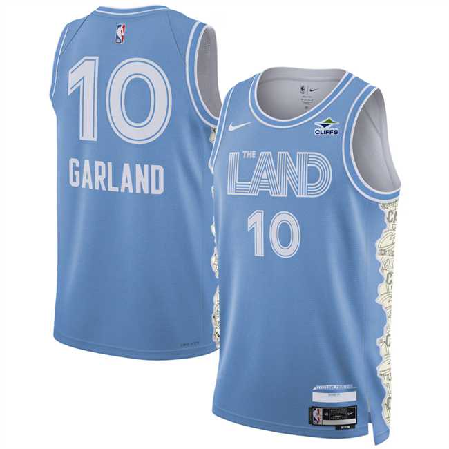 Men's Cleveland Cavaliers #10 Darius Garland Light Blue 2024-25 City Edition Stitched Jersey Dzhi,We sell and wholesale Men's Cleveland Cavaliers #10 Darius Garland Light Blue 2024-25 City Edition Stitched Jersey Dzhi on line form chian!